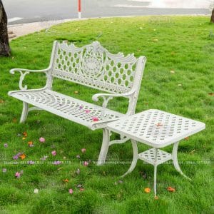 Ghế băng nhôm đúc cho sân vườn biệt thự GCV-NTK