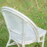 Chi tiết mặt sau ghế cà phê mây nhựa ngoài trời cao cấp GL04-W