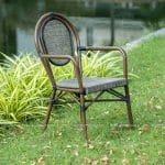 Chi tiết mặt bên ghế cà phê sân vườn cao cấp khung nhôm lưới textilene GL01